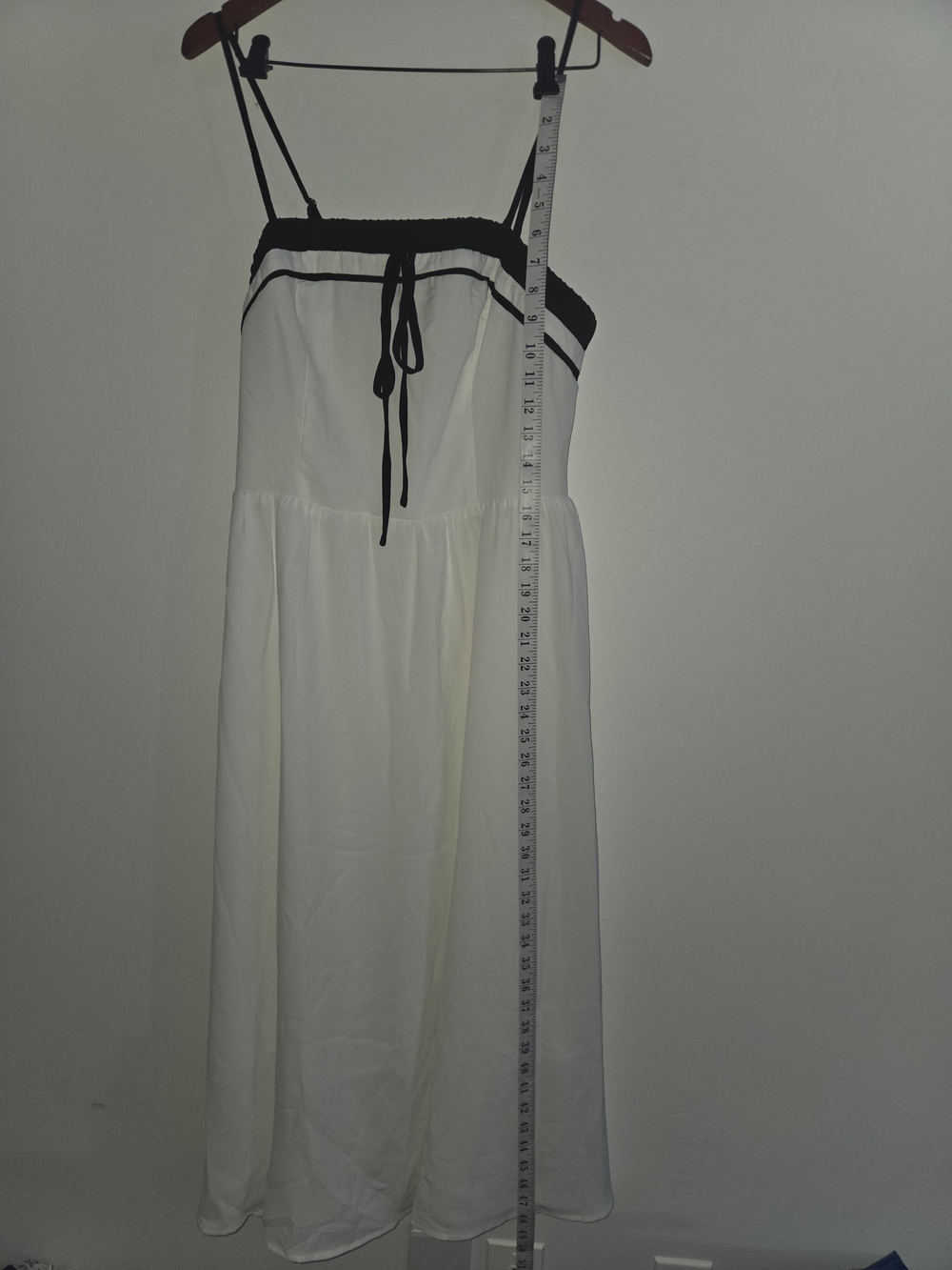 Grace Karin White Maxi Dress with Black Trim